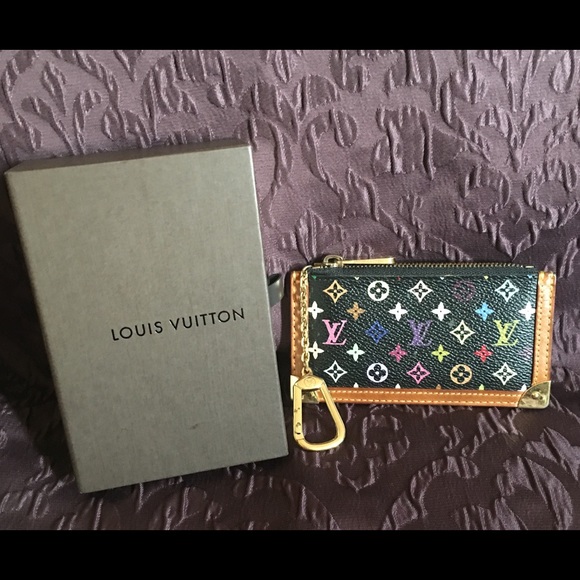 Authentic Louis Vuitton Black Multicolor Cles