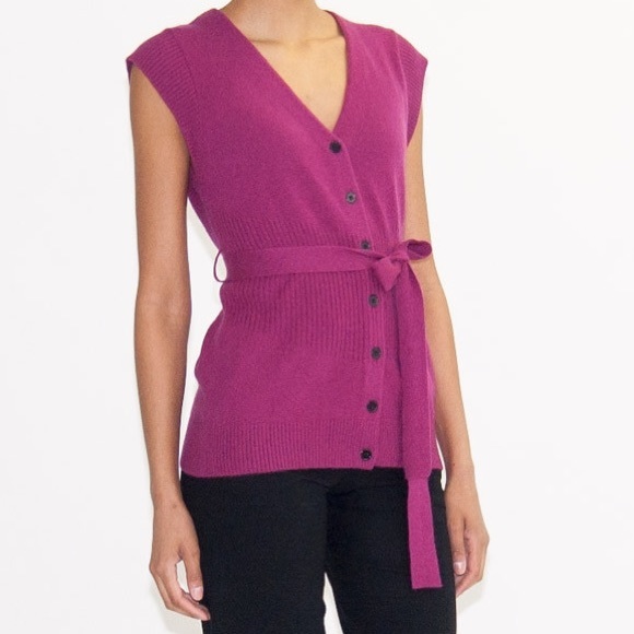 Robert Rodriguez Purple Cashmere Vest/Top - Picture 2 of 3