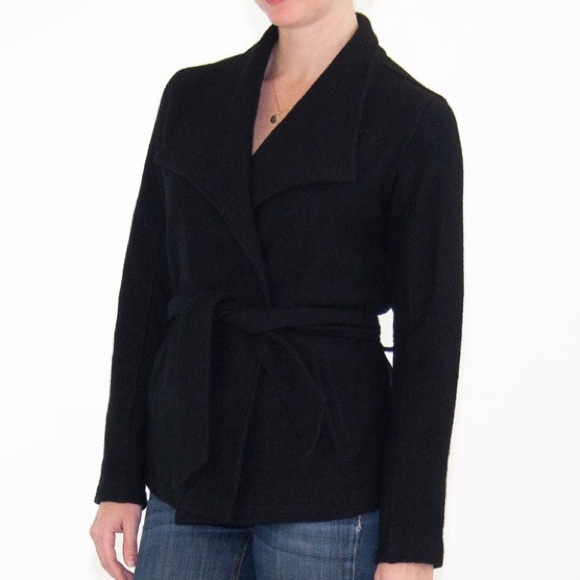 Saks Fifth Avenue Collection Wool Wrap Coat - Picture 1 of 3