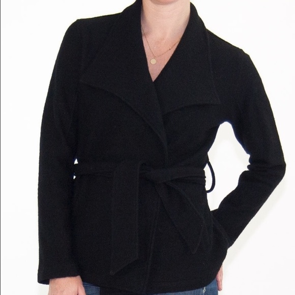 Saks Fifth Avenue Collection Wool Wrap Coat - Picture 2 of 3