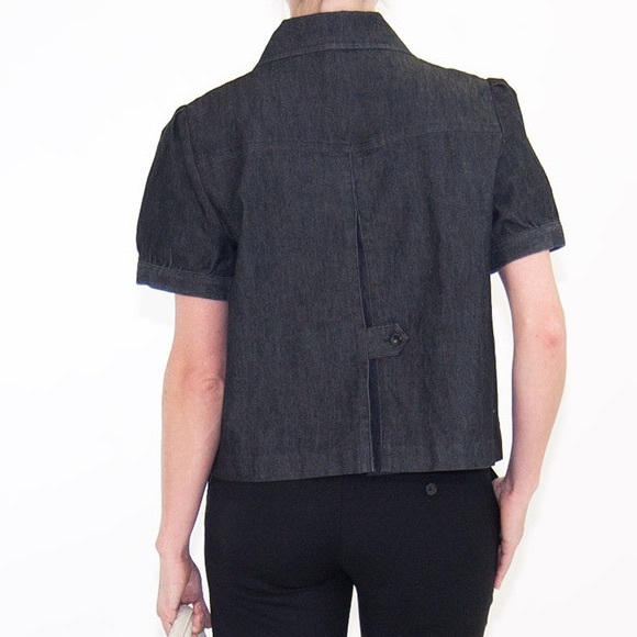 Sandro Denim Short Sleeve Jacket - Picture 3 of 3