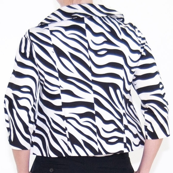 Sandro Zebra Cropped Jacket - Picture 3 of 3