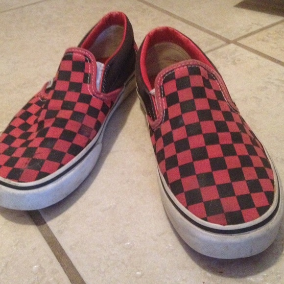Red Checkered Vans