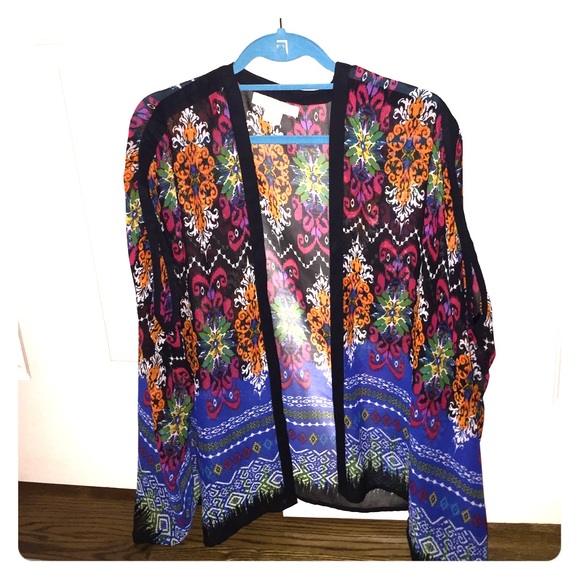 Staring at Stars multi-colored kimono