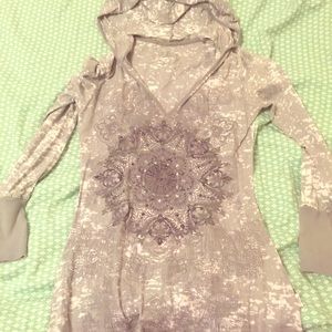 Long sleeve burn out tee