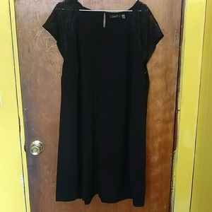 Black shift dress