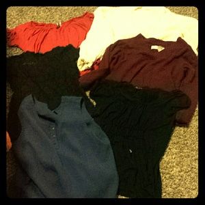 3 shirts, 2 sweaters, and a undershirt for $10