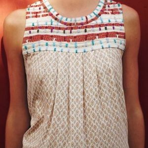 Meadow Rue Notched Ribbon Top