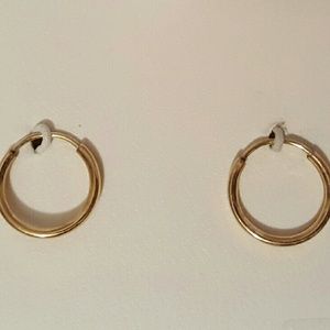 14KT YG Endless Hoop Earrings