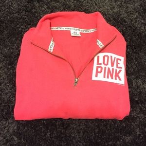 VS PINK 1/4 zip sweatshirt