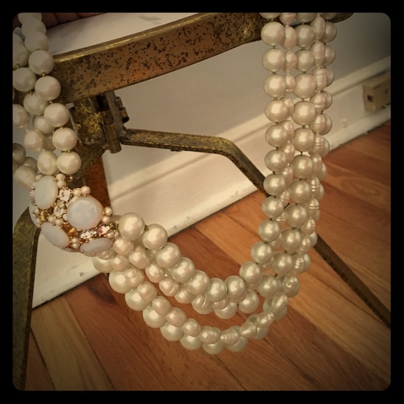 Pearl Brooch Kate Spade Necklace with gold clasp.