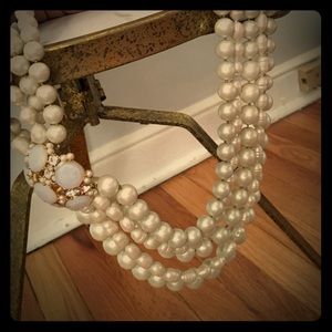 Pearl Brooch Kate Spade Necklace with gold clasp.