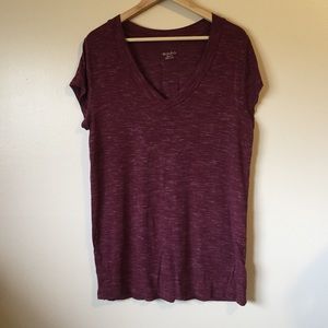 Maroon V-Neck Tee