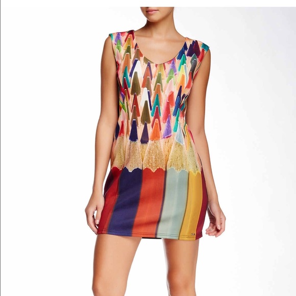 Coco & Tashi colored pencil dress