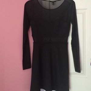Forever 21 Black see thru cut out party dress