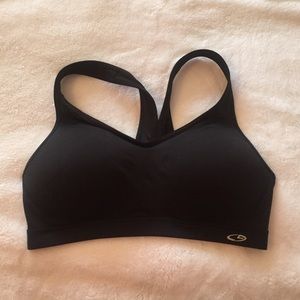 Black padded shorts bra