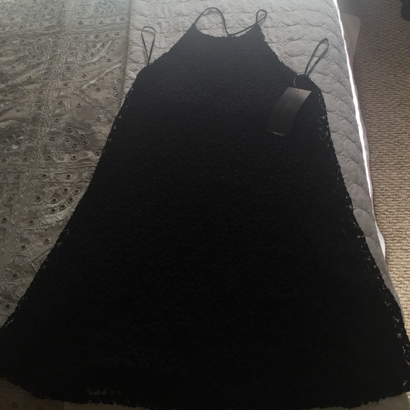 Short black lace dress