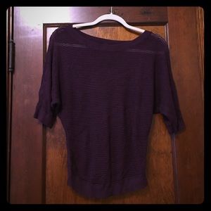 Knit dolman sweater.