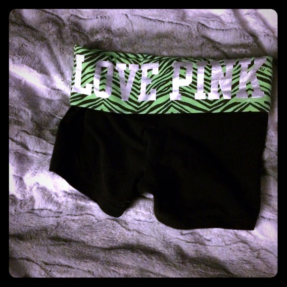 Pink exercise short shorts vs