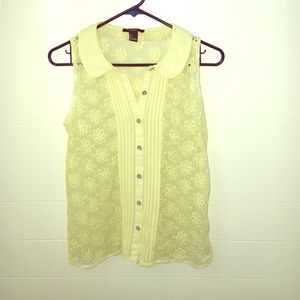 Forever 21 small yellow tank top