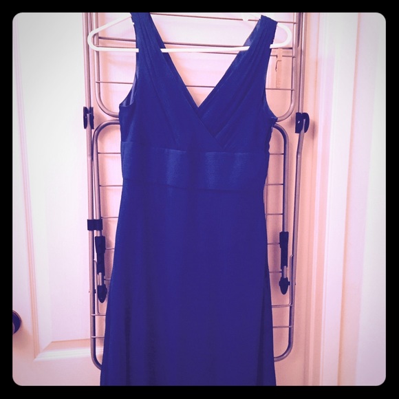 J crew Sophia silk chiffon dress vintage blue 6P