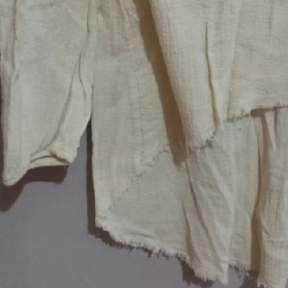 cream Heathered blouse