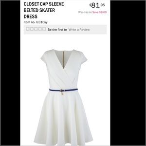 Simply Be White Sailor Skater Dress Size 16