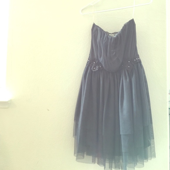 American rag chiffon charcoal dress