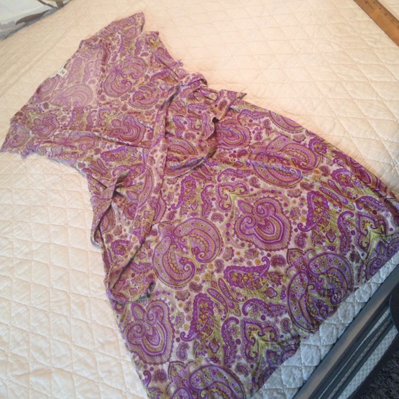 Petite Paisley wrap dress