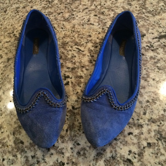 Blue suede flats - Picture 2 of 4