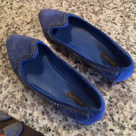 Blue suede flats - Picture 3 of 4