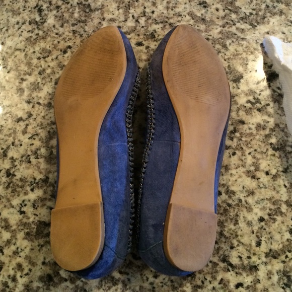 Blue suede flats - Picture 4 of 4