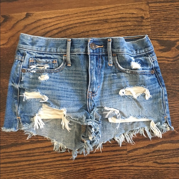A and F jean shorts