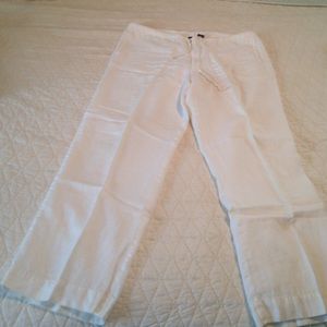 Lined linen drawstring pants