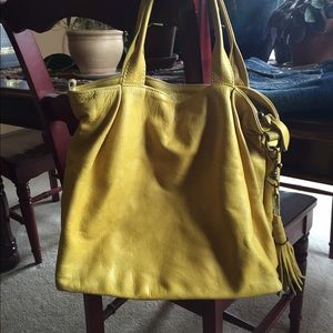 Sophia C yellow leather purse