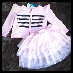 Two piece 3t-4y pink tutu set