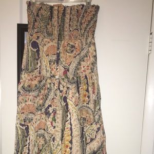 strapless paisley maxi dress!