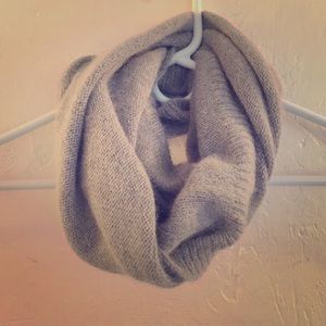 Soft knitted gray scarf