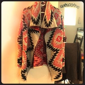 Aztec knitted cardigan