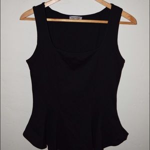 Black peplum top