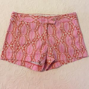 J crew patterned chino shorts