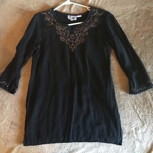 Black Indian bohemian blouse!