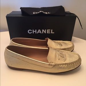 CHANEL Gold Loafer