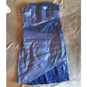 Blue sequenced prom dress!