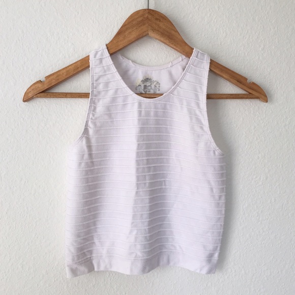 A&F | White Racerback Crop Top - Picture 1 of 4