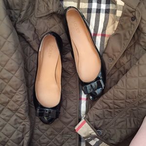 J Crew Black Bow Flats