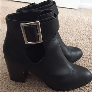 Black heeled booties