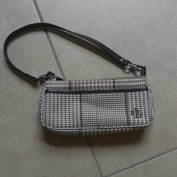Like New RL houndtooth shoulder bag