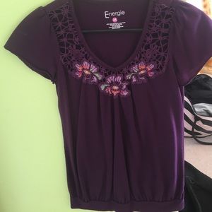 Purple loose fitted shirt