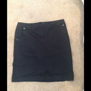 Kenneth Cole Reaction black jean skirt